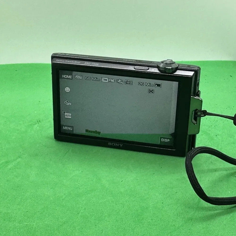 Sony Cyber-shot DSC-T900 Black Compact Digital Camera 12.1MP Touchscreen Tested